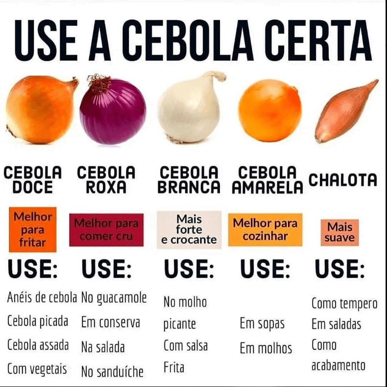 Use a cebola certa - Dicas na Cozinha