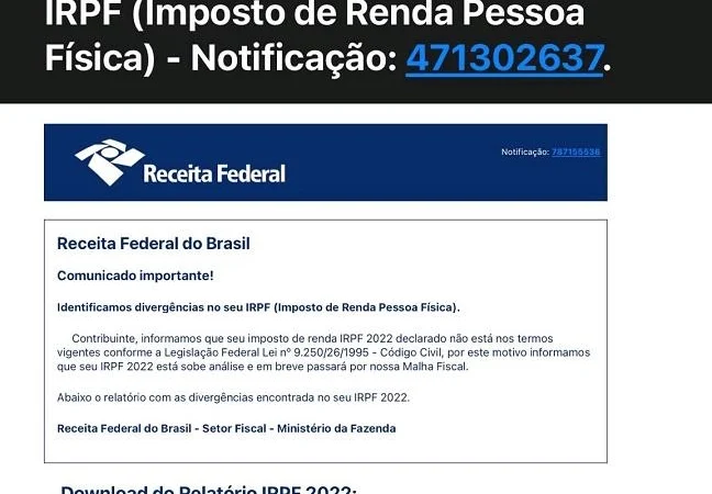 Golpe no Processamento do Imposto de Renda – Fique Ligado!