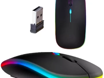 Mais Vendidos: Mouse Sem Fio Recarregável Wireless Óptico Led Rgb Ergonômico - Influenciador Meli | Info4Fun Labs