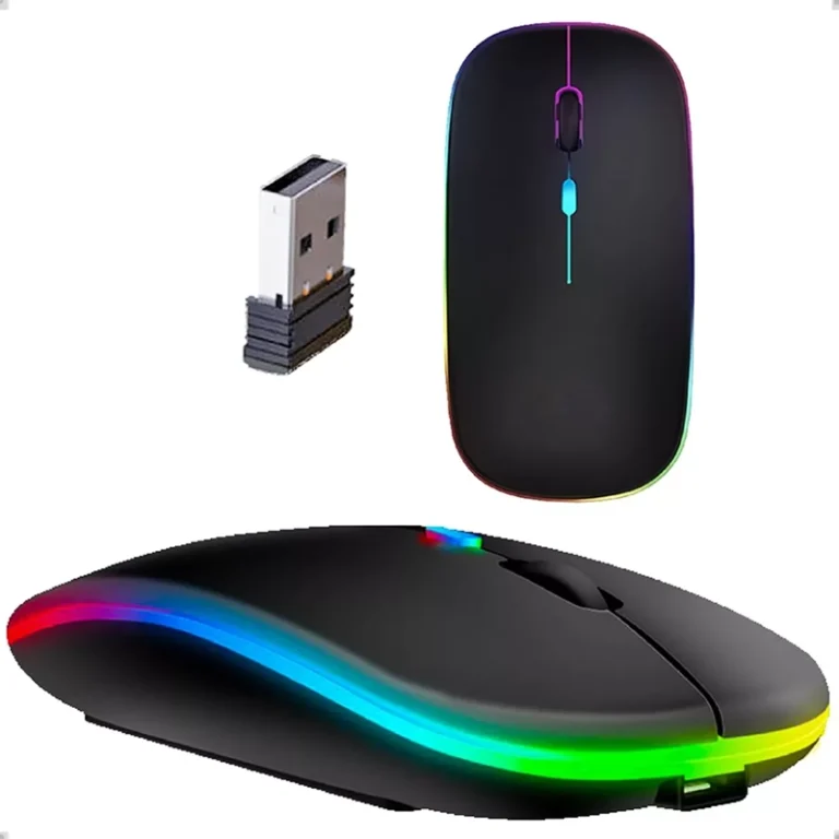 Mais Vendidos: Mouse Sem Fio Recarregável Wireless Óptico Led Rgb Ergonômico - Influenciador Meli | Info4Fun Labs