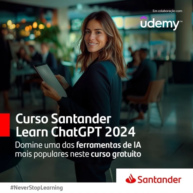 Curso Santander - Learn ChatGPT - Gratuito - Udemy | Info4Fun Labs