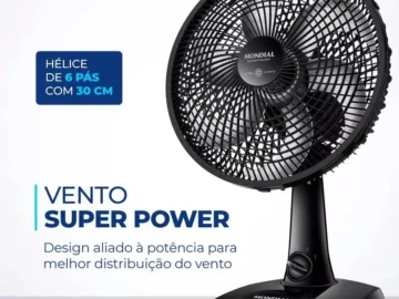 Mais Vendidos: Ventilador de Mesa Super Power Vsp-30-b 30cm 6 Pás Mondial - Influenciador Meli | Info4Fun Labs