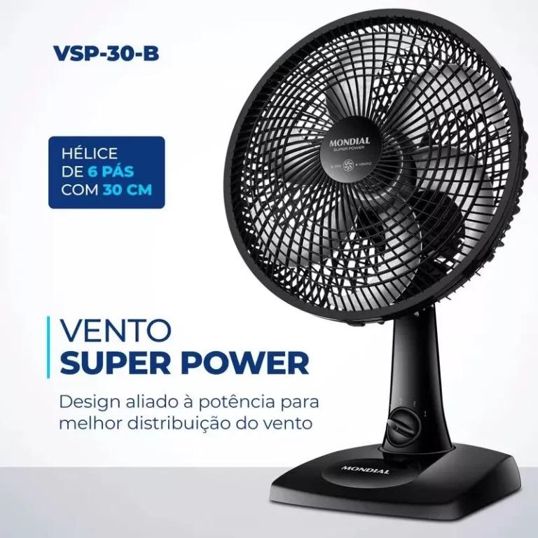 Mais Vendidos: Ventilador de Mesa Super Power Vsp-30-b 30cm 6 Pás Mondial - Influenciador Meli | Info4Fun Labs