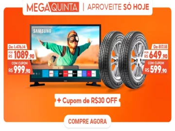 Hoje é Mega Quinta! Ofertas da TV com Cupons de até R$90 - Shopee | Info4Fun Labs