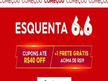 Confira o Esquenta 6.6! Aproveite CUPONS Até R$40 OFF - Shopee | Info4Fun Labs