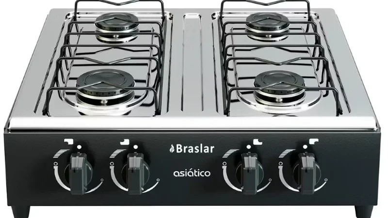 Fogão Cooktop de Mesa Portátil a Gás 4 Bocas!