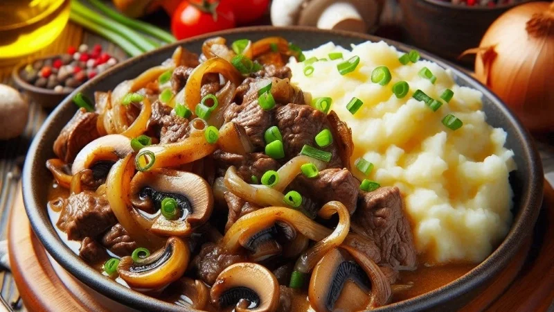 Strogonoff Russo Tradicional: Uma Sinfonia de Sabores