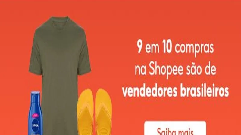 Na Shopee não há Taxas! 9 em 10 Compras Feitas São de Vendedores Brasileiros e Não têm Taxas Adicionais