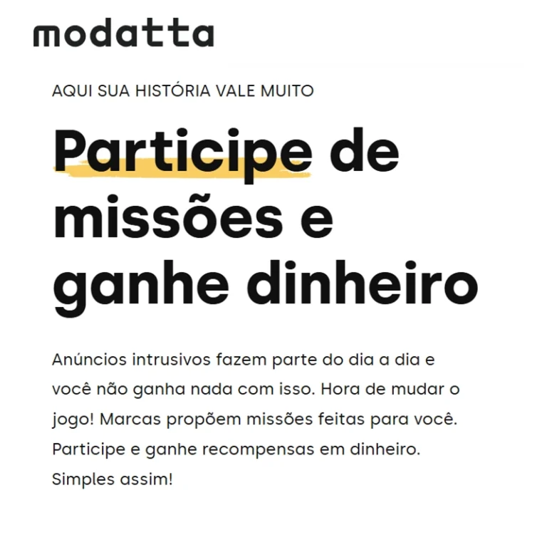 Freelance: Modatta, Seja um Data Influencer e Receba Recompensas pelo seu Trabalho