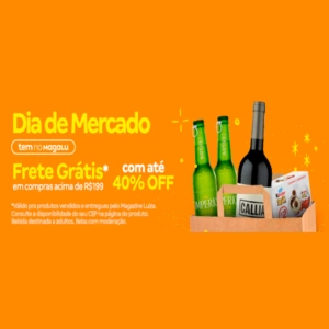 Dia de Mercado com Frete Grátis e Até 40% Off - Influenciador Magalu