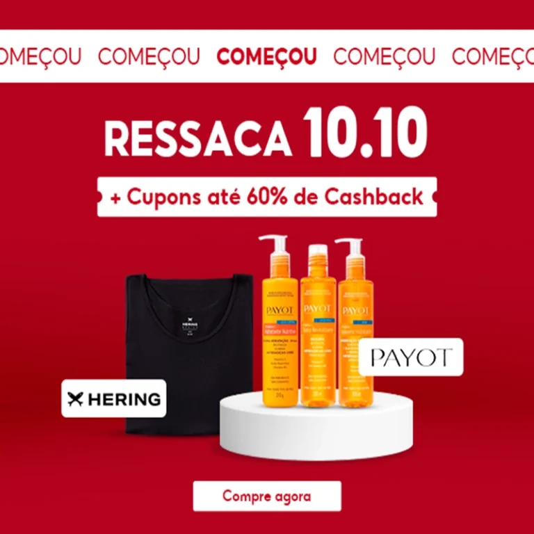 Ressaca 10.10: Ainda da Tempo de Aproveitar as Ofertas - Cupons de Até 60% de Cashback - Influenciador Shopee