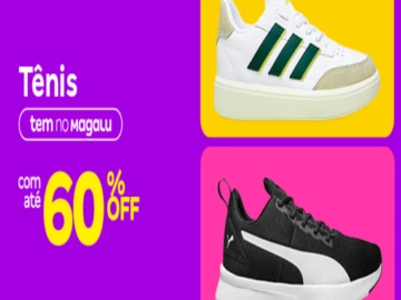 Tênis com até 60% Off - Influenciador Magalu