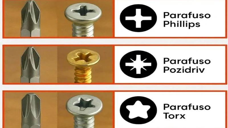 Parafusos, Seus Nomes e Tipo de Chave a Usar!