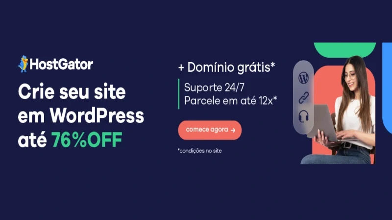 Seu Negócio Online: Site Profissional com WordPress e até 76% OFF na HostGator
