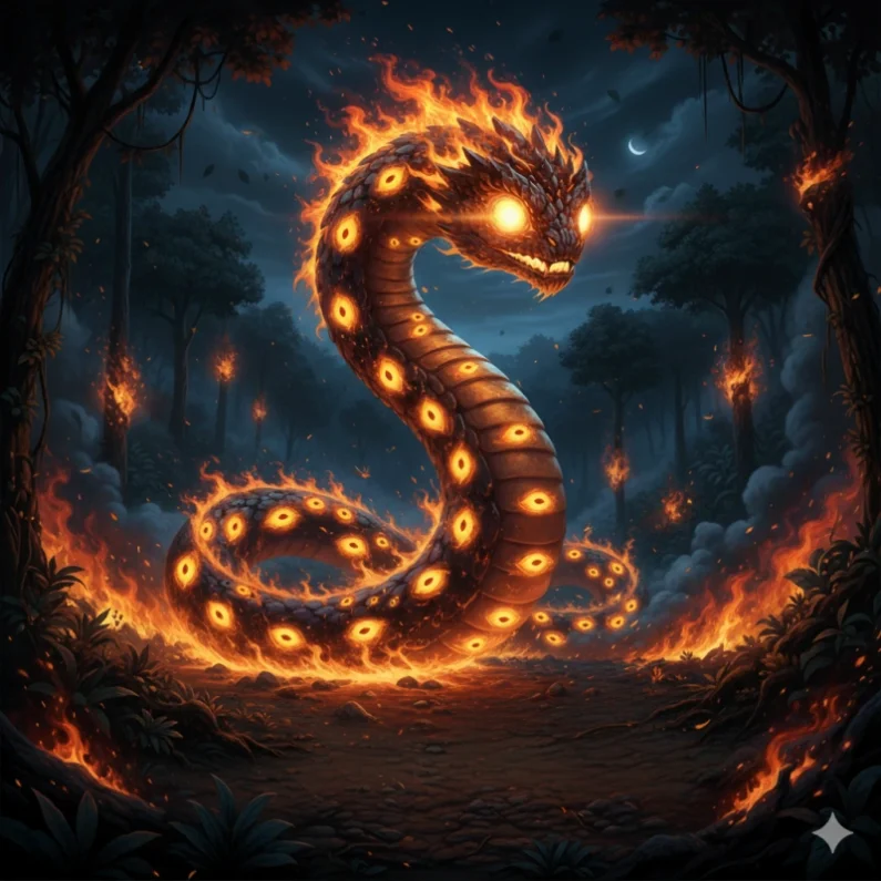 Boitatá: A Serpente de Fogo que Ilumina e Protege as Matas Brasileiras 2 Boitatá: A Serpente de Fogo que Ilumina e Protege as Matas Brasileiras
