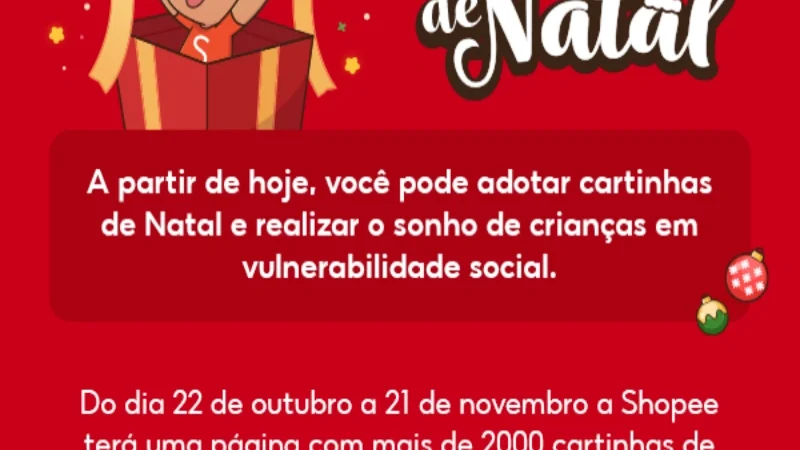 Adote sua Cartinha de Natal! Shopee