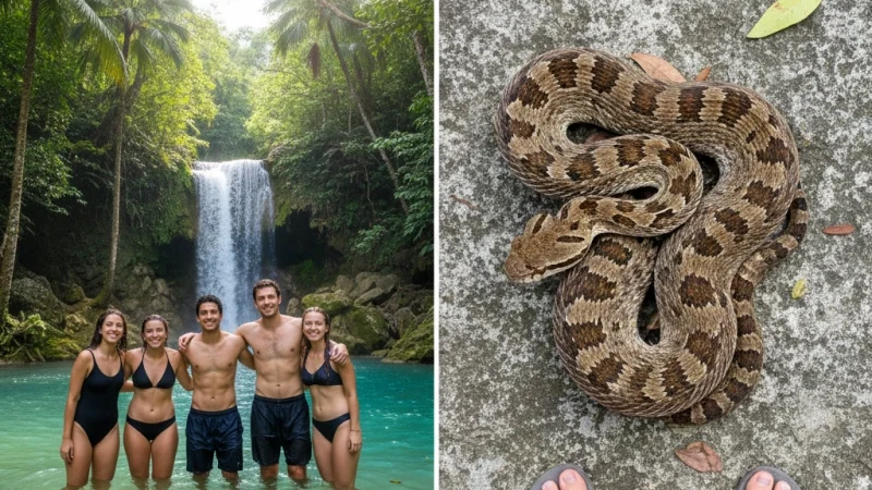 Cachoeiras, Calor e Cuidado: O Risco Silencioso das Cobras em Buscas por Refúgio