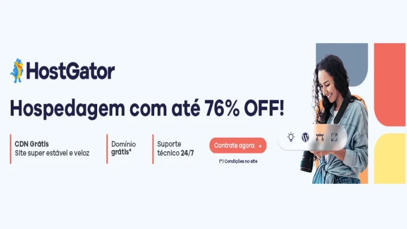 Hospedagem com Até 76% Off, Só na Hostgator