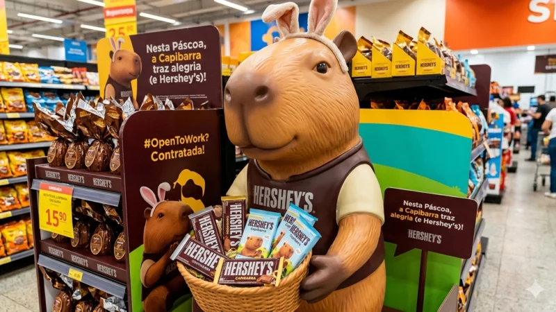 Capibarra Assume o Comando na Páscoa da Hershey’s