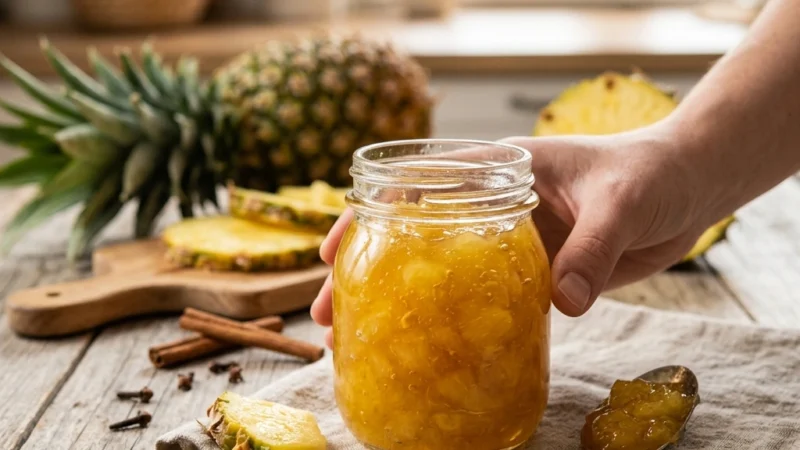 Como Fazer Geleia de Abacaxi Caseira com um Toque de Canela e Cravo