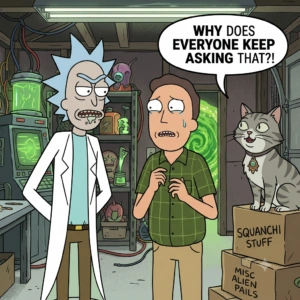 O que Rick Viu na Mente do Gato Falante em Rick e Morty?