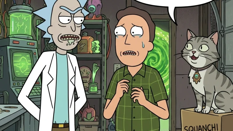 O que Rick Viu na Mente do Gato Falante em Rick e Morty?