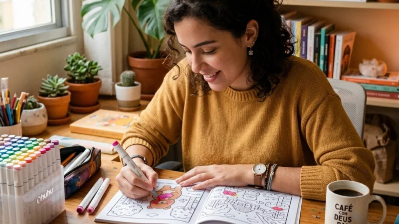 Livros de Colorir Dominam a Lista dos Mais Vendidos no Brasil