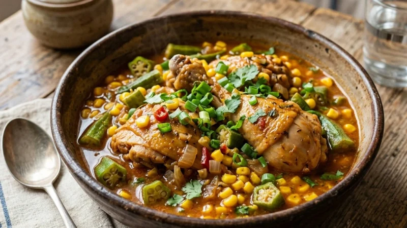 Frango com Quiabo e Milho Reúne Tradição Caipira e Mistura de Culturas