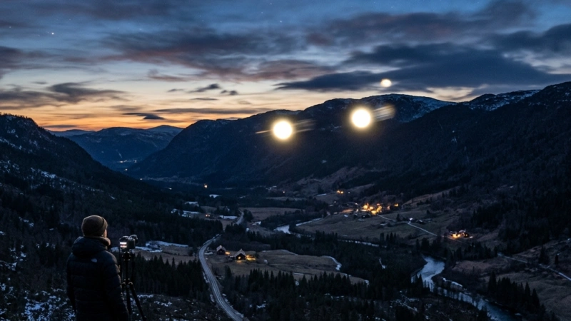 Fenômeno Luminoso no Vale de Hessdalen Mobiliza Pesquisadores na Noruega