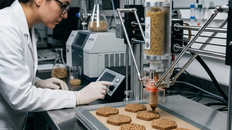 Pesquisadores Criam Biscoitos Comestíveis Impressos em 3D a Partir de Plástico Reciclado