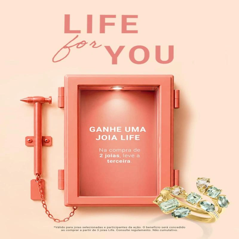 Life for You – Vivara: Ganhe uma Joia Life – Na Compra de 2 Joias leve a Terceira