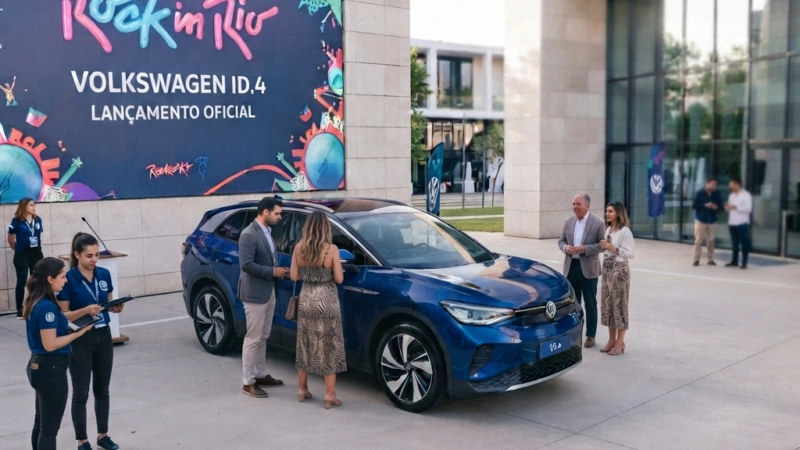 Volkswagen Revela o Novo SUV Elétrico ID.4 Pro Durante o Rock in Rio