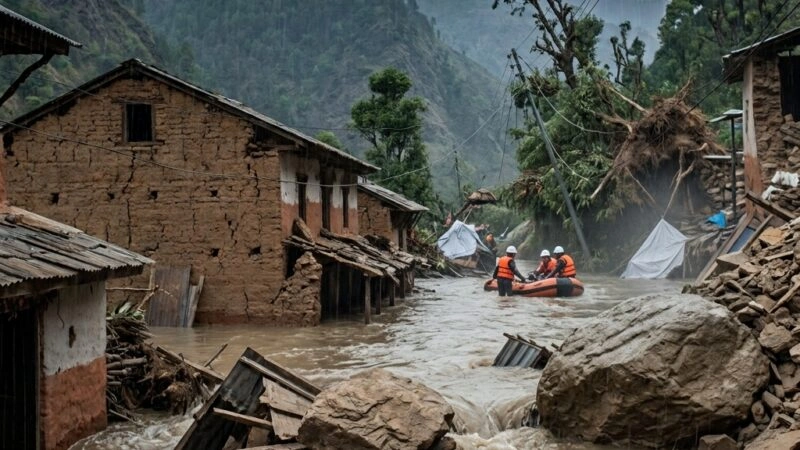 Inundações Repentinas Provocam Destruição Devastadora na Fronteira do Nepal