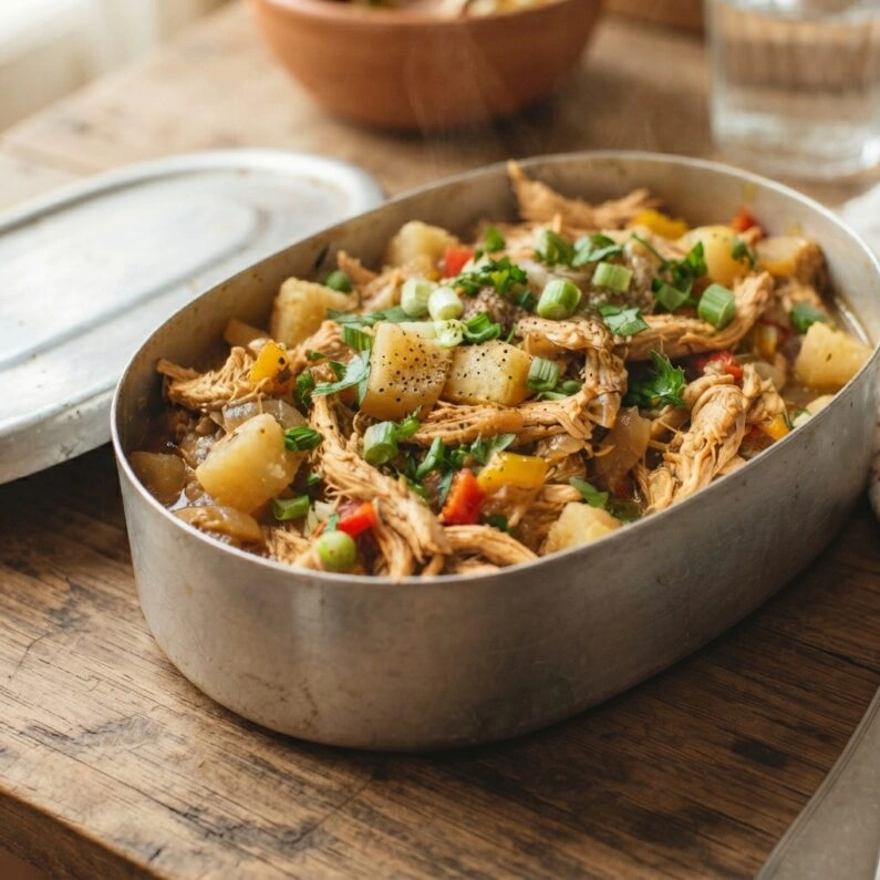 Inovação e Sabor na Marmita com Frango Desfiado e Mandioca Cozida 4 Inovação e Sabor na Marmita com Frango Desfiado e Mandioca Cozida