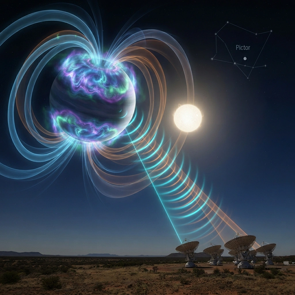 Astrônomos Captam Sinal de Rádio Inédito em Exoplaneta Distante