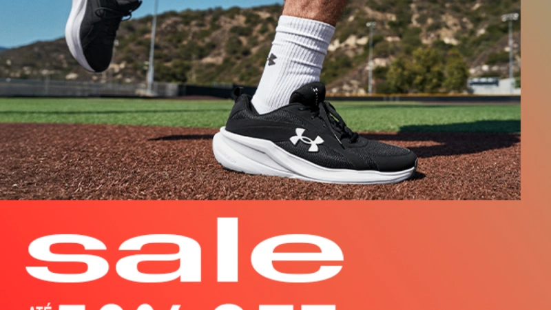 Até 50% OFF em tênis Under Armour na Sale!