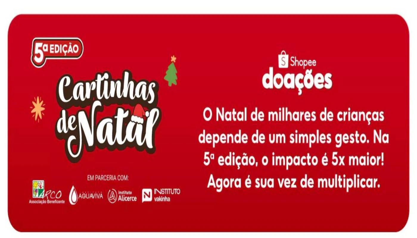 Cartinhas de Natal Shopee: Apadrinhe uma Criança e Transforme o Natal Dela