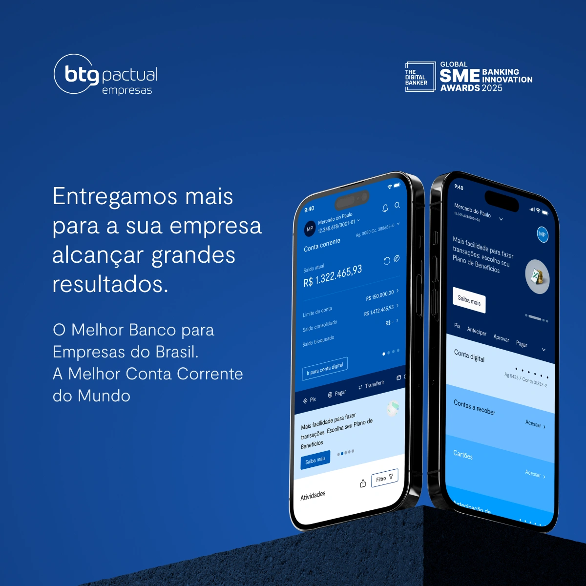 Tem MEI ou Pequena Empresa? Tenha uma Conta PJ Digital do BTG Pactual!