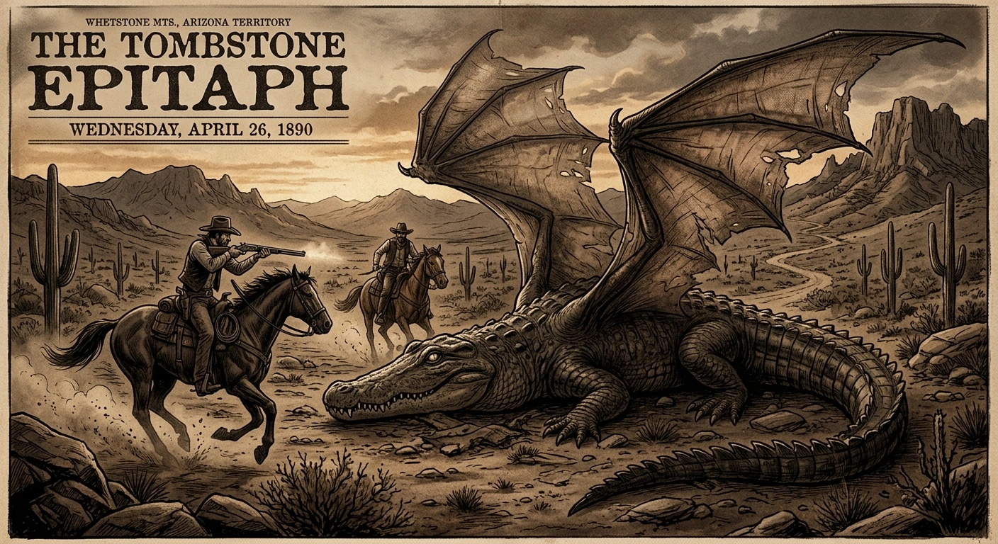 Mistério nas Montanhas do Arizona: O Relato do Monstro Alado de Tombstone