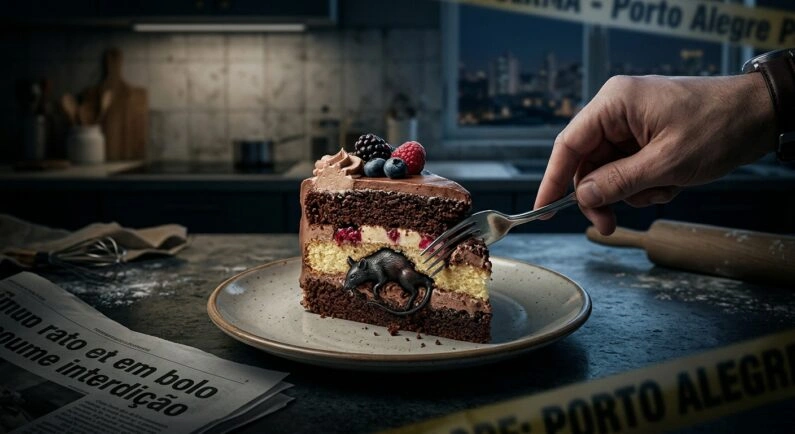 Dona de Confeitaria É Presa Após Consumidor Encontrar Rato Morto Dentro de Bolo em Porto Alegre-RS 1 Dona de Confeitaria É Presa Após Consumidor Encontrar Rato Morto Dentro de Bolo em Porto Alegre-RS